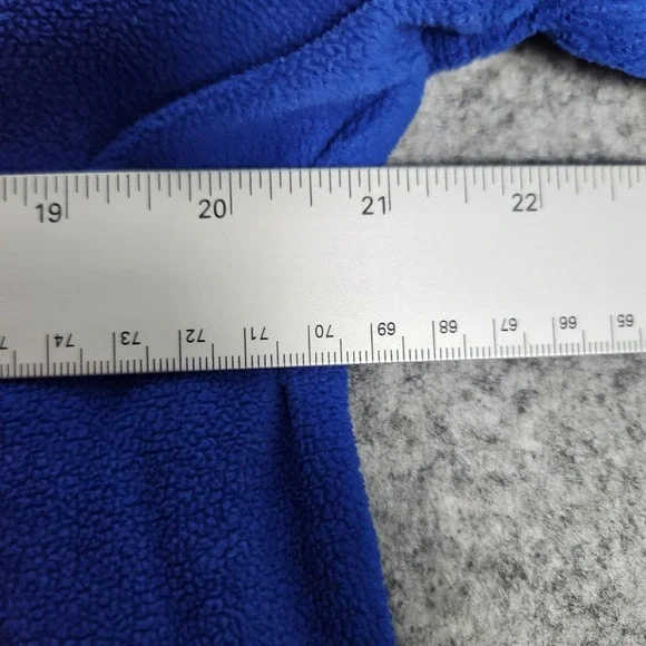 The North Face POLARTEC Classic Quarter Zip Fleece Jacket Men L Blue Pullover - Picture 6 of 7